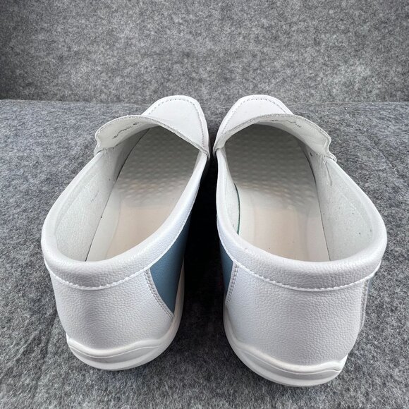 Mens Size EU 45 US 11 White & Blue Slip-On Loafers Comfy Non Slip Rubber Sole - Picture 8 of 15